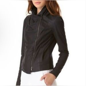 🔹 Vince Paper Leather Scuba Jacket